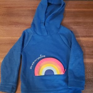 Cat & Jack blue rainbow sweatshirt size 18 months
